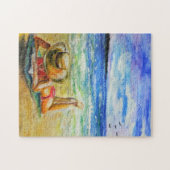 Femme au puzzle de la plage (Horizontal)