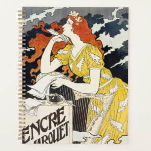 Femme aux Cheveux Rouges Robe Jaune Art Nouveau Cl