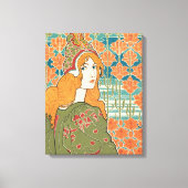 Femme aux cheveux roux, Lys orange, Impression d'a (Recto)