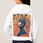 Femme aux oiseaux en Fli T -Shirt (Dos)
