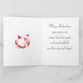 Femme avec carte de voeux Rose (Intérieur)