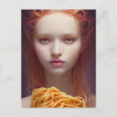 Femme Avec Carte Postale Spaghetti (Devant)