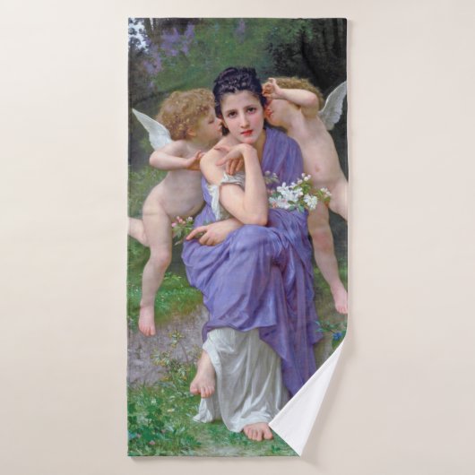 Femme avec Cupidon, Bouguereau (Serviette de bain)