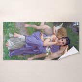 Femme avec Cupidon, Bouguereau (Serviette de bain)