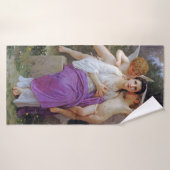 Femme avec Cupidon, Bouguereau (Serviette de bain)