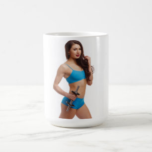 Femme avec Dumbbell Coffee Mug