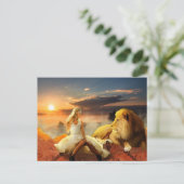 FEMME AVEC IMAGINAIRE LION Cartes postales (Debout devant)