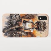 Femme avec lunettes iPhone / coque ipad (Dos (Horizontal))