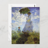 Femme avec Parasol en détail carte postale (Devant / Derrière)