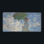 Femme avec parasol - Madame Monet et son fils<br><div class="desc">Claude Monet, 1875 en plein air peinture à l'huile sur toile représente Claude Monet femme Camille avec un parasol, debout sur une colline verte herbacée avec un ciel bleu nuageux en arrière - plan, lors d'une journée ventée en été chic boho clair bohème chic décoration d'art moderne classique historique moderne...</div>