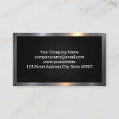 Femme avec poids | Carte de visite frontière métal (Dos)