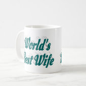 Femme avec tasse de café demi-texte verte (Devant gauche)