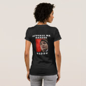 Femme avec Trudeau Face T-Shirt (Dos entier)