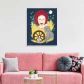 Femme avec un chat. Impression en toile étirée ukr (Insitu(Salon))