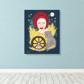 Femme avec un chat. Impression sur toile ukrainien (Insitu (Plancher de Bois))