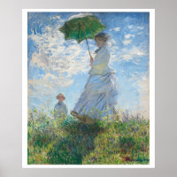 "FEMME AVEC UN PARASOL" POSTER CLAUDE MONET
