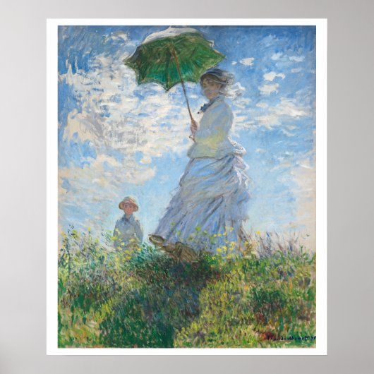 "FEMME AVEC UN PARASOL" POSTER CLAUDE MONET (Devant)