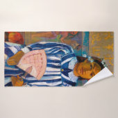 Femme avec un ventilateur, Gauguin (Serviette de bain)
