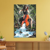 Femme avec violoncelle dans la nature - Impression (Insitu(Salon))