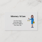 Femme avocate Carte de visite (Devant)