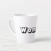 Femme Black Color Texte Latte Mug Pakenham police  (Angle gauche)