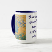 Femme Bleue Laisser Aller Contrôle Mug (Devant gauche)
