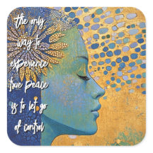 Femme Bleue Laisser Aller De Contrôle Sticker