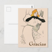 Femme Blonde, Merci, changer le texte Carte posta (Devant / Derrière)