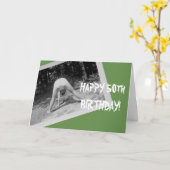 FEMME Butt HAPPY 50 CARTE D'ANNIVERSAIRE FUNNY VIN (Fleur jaune)