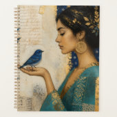 Femme Capricieuse et un Oiseau Bleu (Devant)