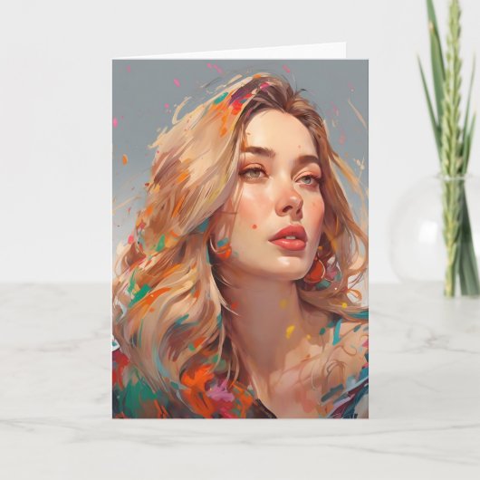 Femme - Carte d'art (Devant)