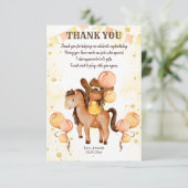 Femme carte de remerciements d'anniversaire (Debout devant)