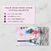 Femme Carte de visite Personnalisée À Paris (Devant / Derrière)