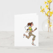 femme carte pour notes (Fleur jaune)