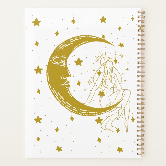 Femme céleste, étoiles de lune, boho, astronomie é (Dos)
