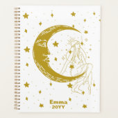 Femme céleste, lune étoiles, boho, astronomie élég (Devant)