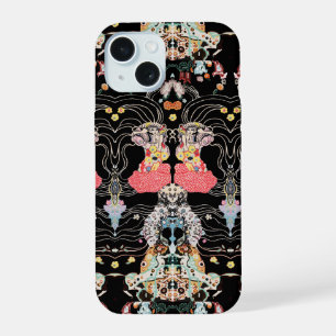 FEMME, CENTAUR FLORAL Rouge Noir Blanc Motif Klimt