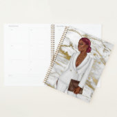 Femme-chef de la direction afro-américaine (Devant avec enveloppe)