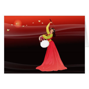 Femme coréenne portant un hanbok