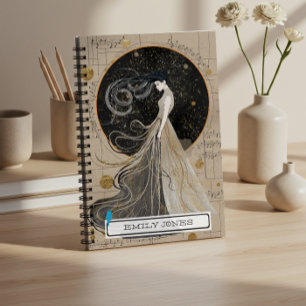 Femme cosmique céleste Carnet personnalisé