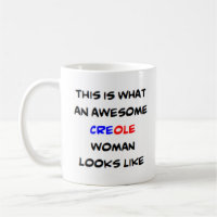 femme créole, énorme tasse de café