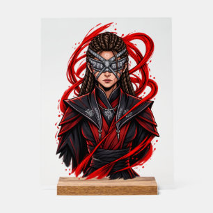 Femme Cyber Samouraï à la Volonté Indomptable