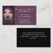 Femme D3 - cartes de visite de paon de beauté (Devant / Derrière)