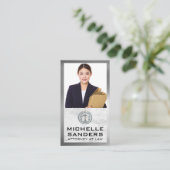 Femme d'affaires | Carte de visite du logo droit (Debout devant)