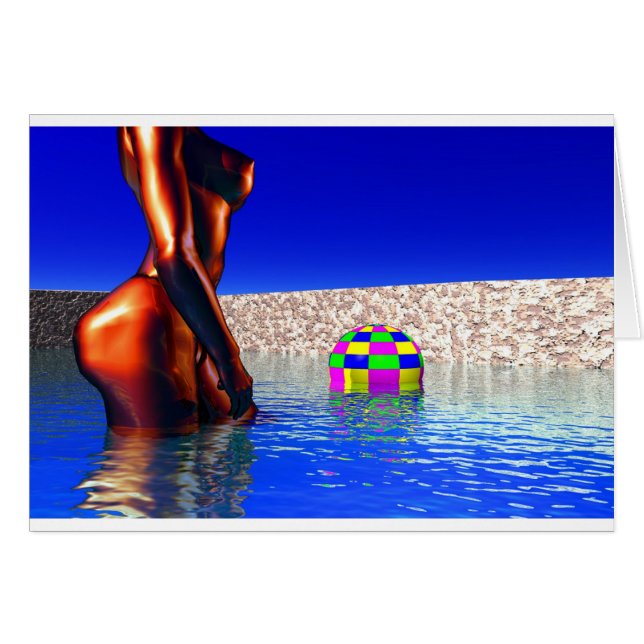 Femme dans la piscine (Devant horizontal)