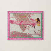 Femme dans le puzzle rose (Horizontal)