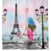 Femme dans le rideau de douche de Paris (Devant)