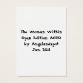 Femme dans l'édition ouverte ACEO (Dos)