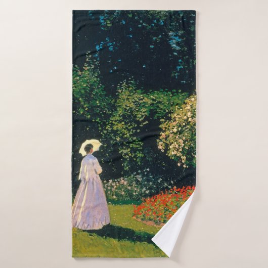 Femme dans un jardin, Monet (Serviette de bain)
