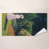 Femme dans un jardin, Monet (Serviette de bain)